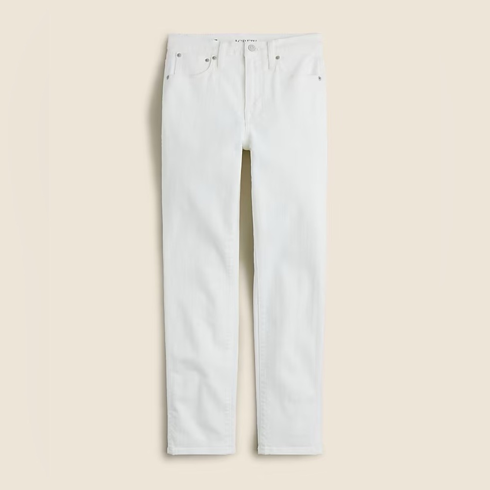 J. Crew curvy vintage slim straight jeans in white wash